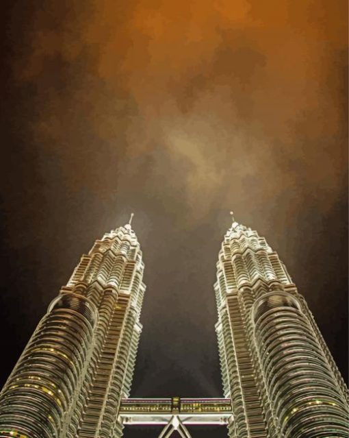 Aesthetic Twin Tower Diamond Painting Art