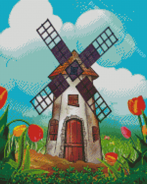 Aesthetic Windmill Diamond Painting Art