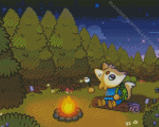 Amazing Night Camping Art Diamond Painting Art