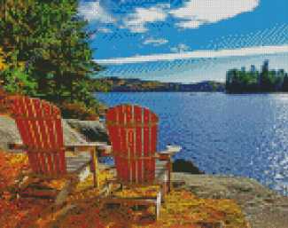Chairs In Algonquin Park Diamond Painting Art