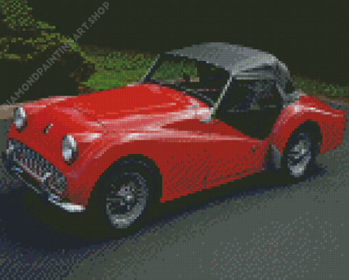 Cool Triumph TR3A Diamond Painting Art