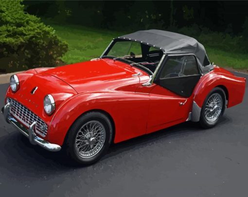 Cool Triumph TR3A Diamond Painting Art