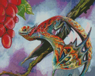 Dragon And Grapevines Diamond Painting Art