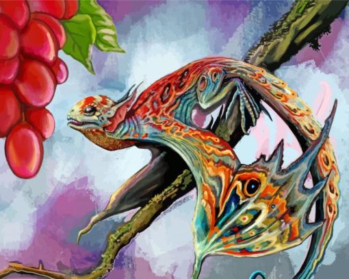 Dragon And Grapevines Diamond Painting Art