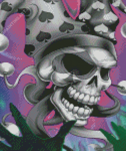 Joker Skull Diamond Painting Art