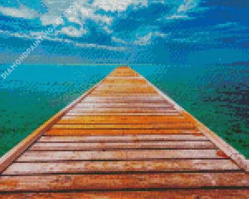 Long Dock Going To Ocean Diamond Painting Art