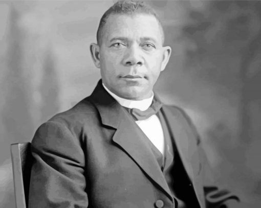 Monochrome Booker Washington Diamond Painting Art