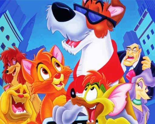 Oliver And Company Characters Diamond Painting Art