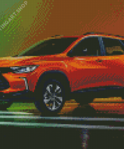 Orange Chevrolet Tracker Rs Diamond Painting Art