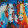 Two Tribal Horses Diamond Painting Art