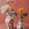 Two Floral Vases Diamond Painting Art
