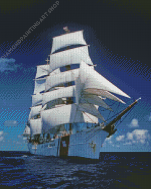 White American Tall Ships Diamond Painting Art