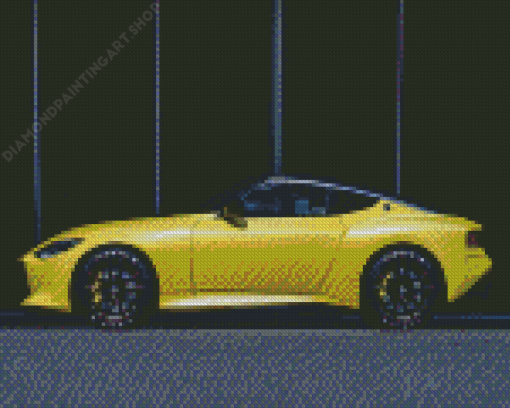 Yellow Nissan 370 Z Diamond Painting Art