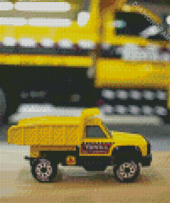 Yellow Tonka Truck Diamond Painting Art