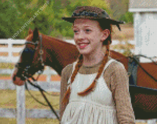 Anne And Horse Diamond Painting Art