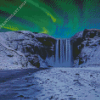 Aurora Winter Waterfall Diamond Painting Art