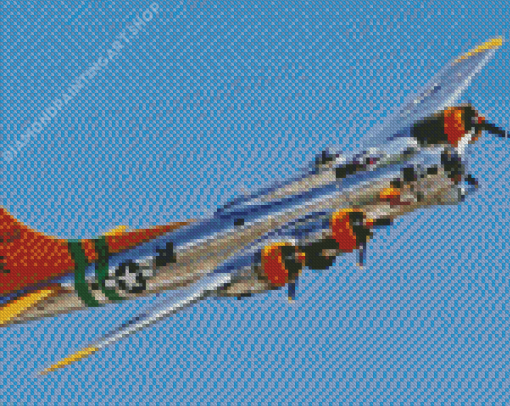 B17 Bomber Plane Diamond Painting Art