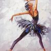Ballerina In Black Art Diamond Painting Art