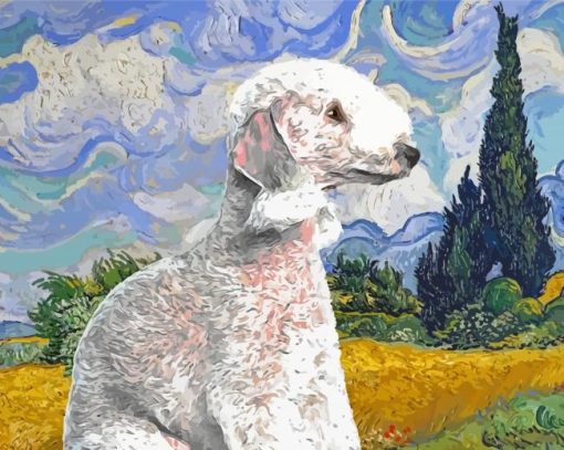 Bedlington Terrier Dog Diamond Painting Art