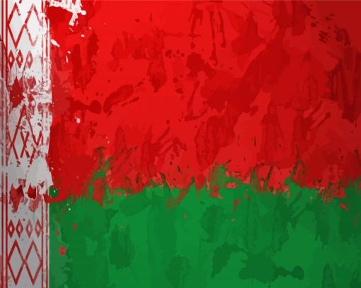Belarusian Flag Art Diamond Painting Art