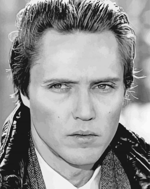 Black And White Young Christopher Walken Diamond Painting Art