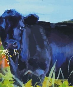 Black Cow Diamond Painting Art