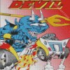 Blue Devil Poster Diamond Painting Art