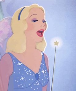 Blue Fairy Cartoon Diamond Painting Art