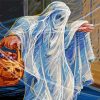 Creepy Halloween Ghost Diamond Painting Art