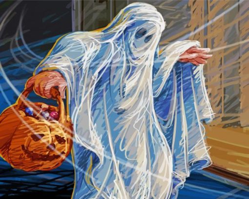 Creepy Halloween Ghost Diamond Painting Art