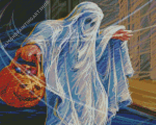 Creepy Halloween Ghost Diamond Painting Art