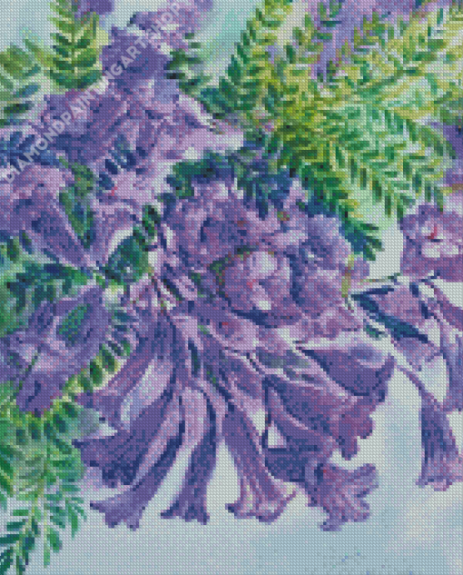 Flowering Plants Jacaranda Diamond Painting Art