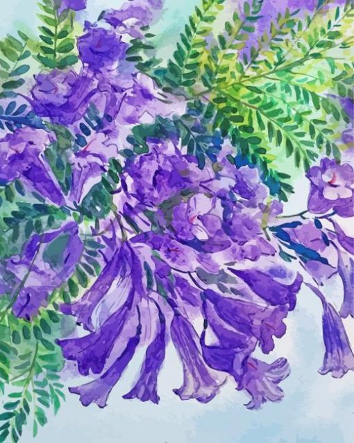 Flowering Plants Jacaranda Diamond Painting Art