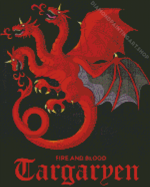 GOT Fire And Blood House Targaryen Diamond Painting Art