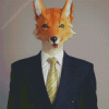 Human Fox In Suit Diamond Painting Art