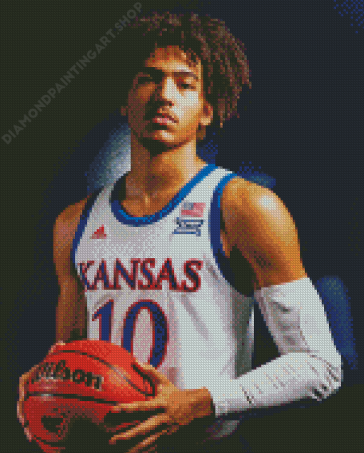 Jalen Wilson Ku Jayhawk Diamond Painting Art