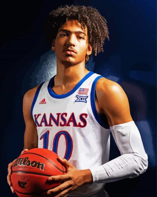 Jalen Wilson Ku Jayhawk Diamond Painting Art