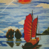 Junk Boat Art Diamond Painting Art