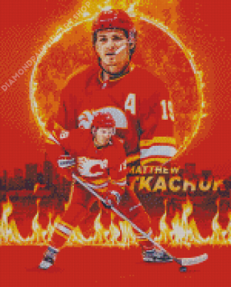Matthew Tkachuk Calgary Flames Player Diamond Painting Art