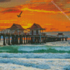 Naples Beach Sunset Diamond Painting Art