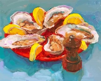 Oyster And Lime Diamond Painting Art