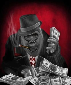 Rich Mafia Monkey Diamond Painting Art