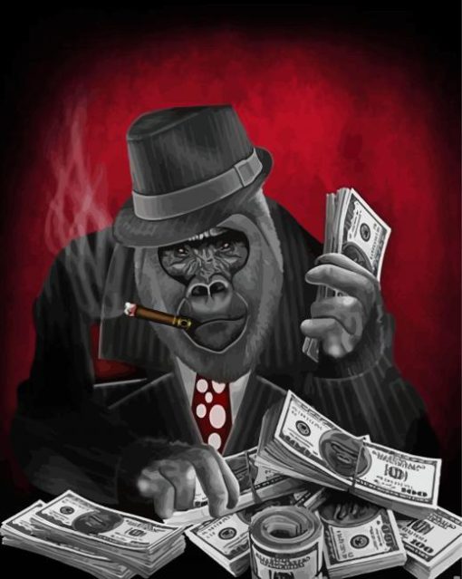 Rich Mafia Monkey Diamond Painting Art