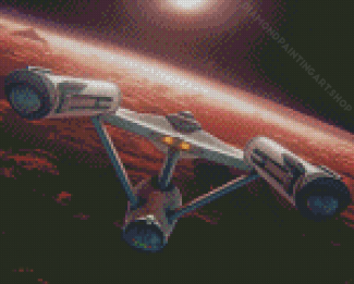 Starship NCC 1701 Diamond Painting Art
