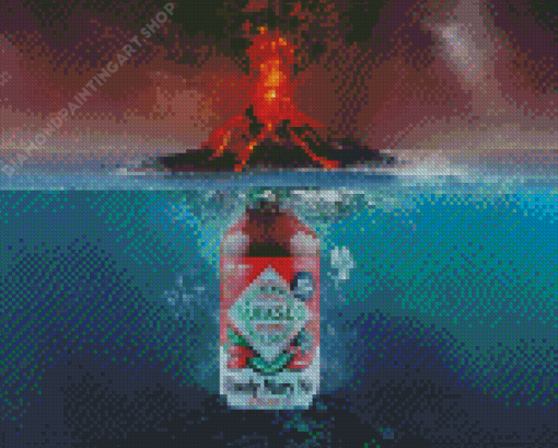 Tabasco Volcano Diamond Painting Art