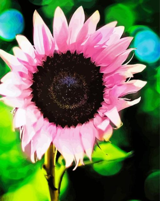 The Pink Sunflower Diamond Painting Art