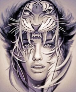 Tiger Lady Diamond Painting Art