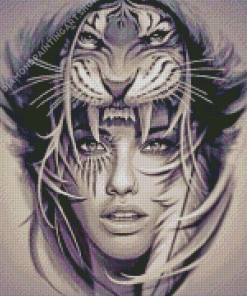 Tiger Lady Diamond Painting Art