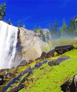Vernal Falls Landscape Diamond Painting Art