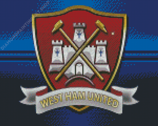 West Ham Football Emblem Diamond Painting Art